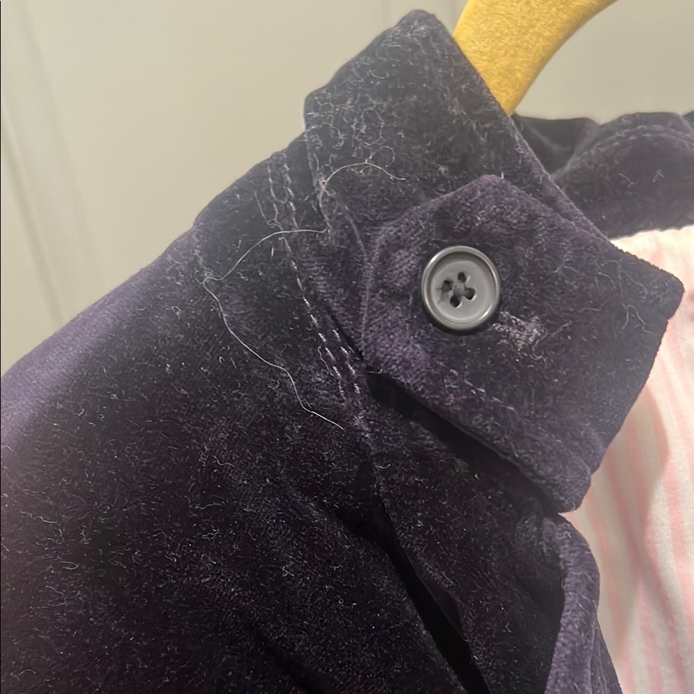 ๐ Vintage J. Crew Velvet Blazer | Size S | Blue with Pink Lining | EUC - Picture 3 of 8